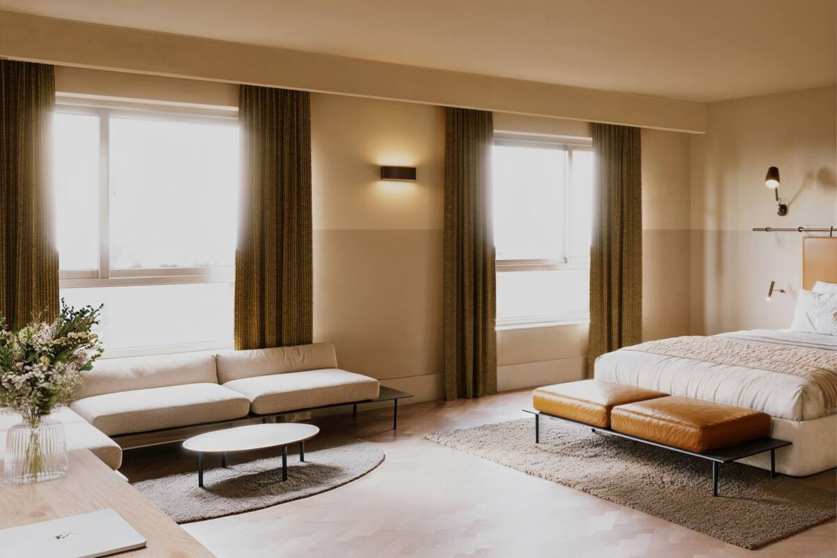 Familieværelse til 3 personer - 1 soveværelse | 1 soveværelse, allergivenligt sengetøj, dundyner, minibar