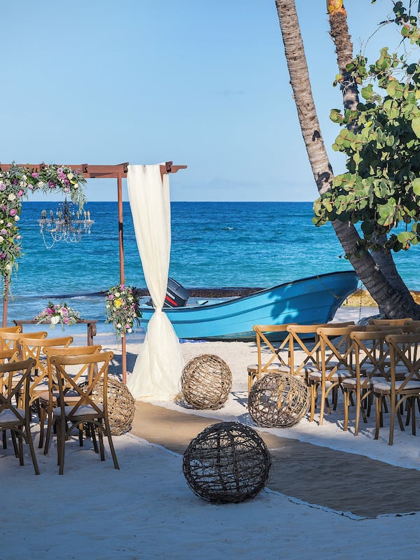 Outdoor wedding area