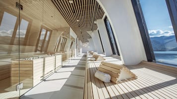Sauna, body treatments, facials, manicures and pedicures