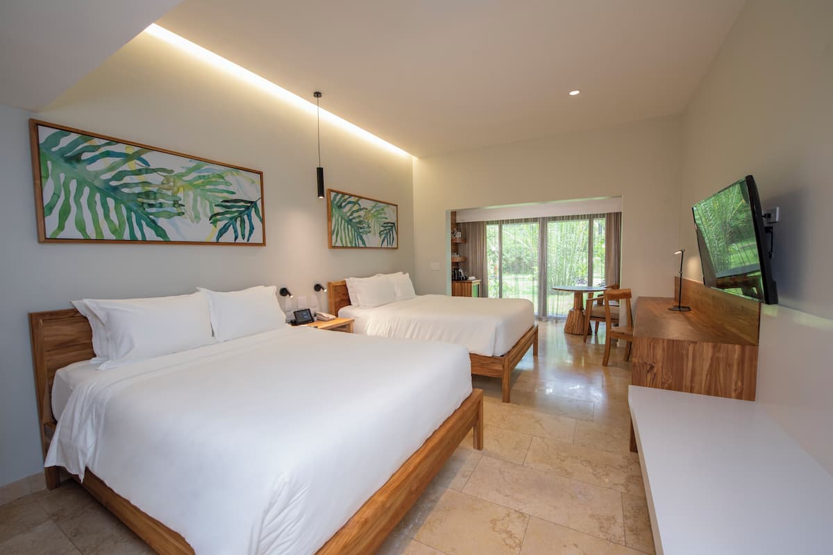 orchid room two queen beds | view from property