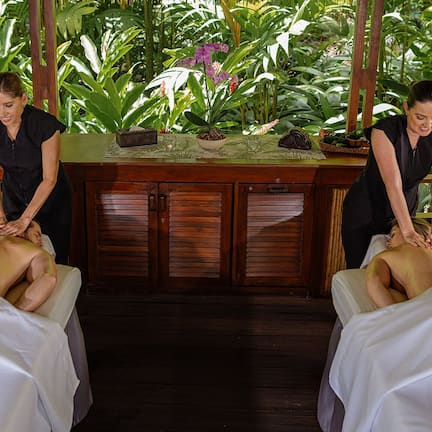 Couples treatment rooms, hot tub, hot springs, body treatments