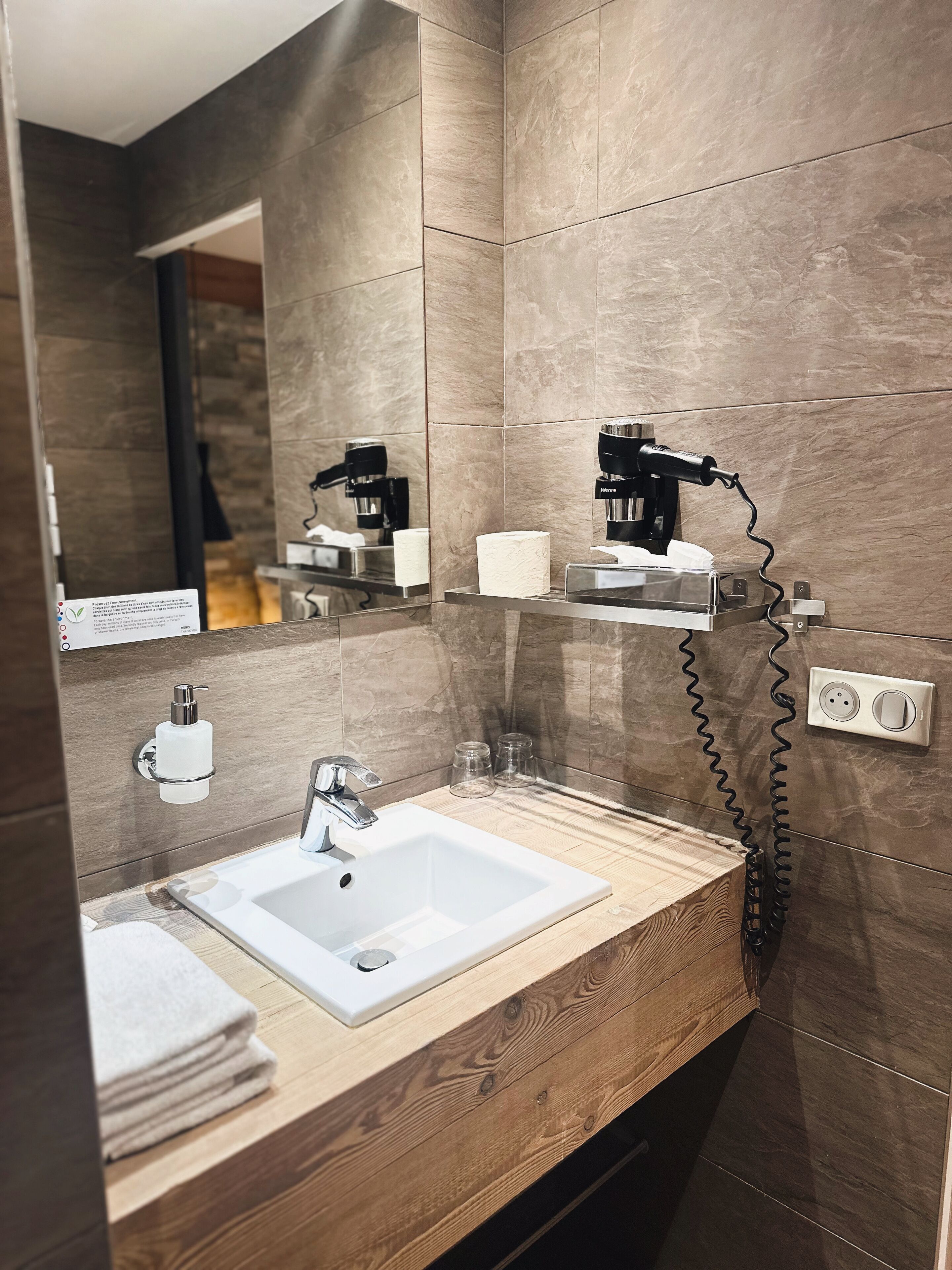 double room chalet  | bathroom | free toiletries, hair dryer, towels, soap
