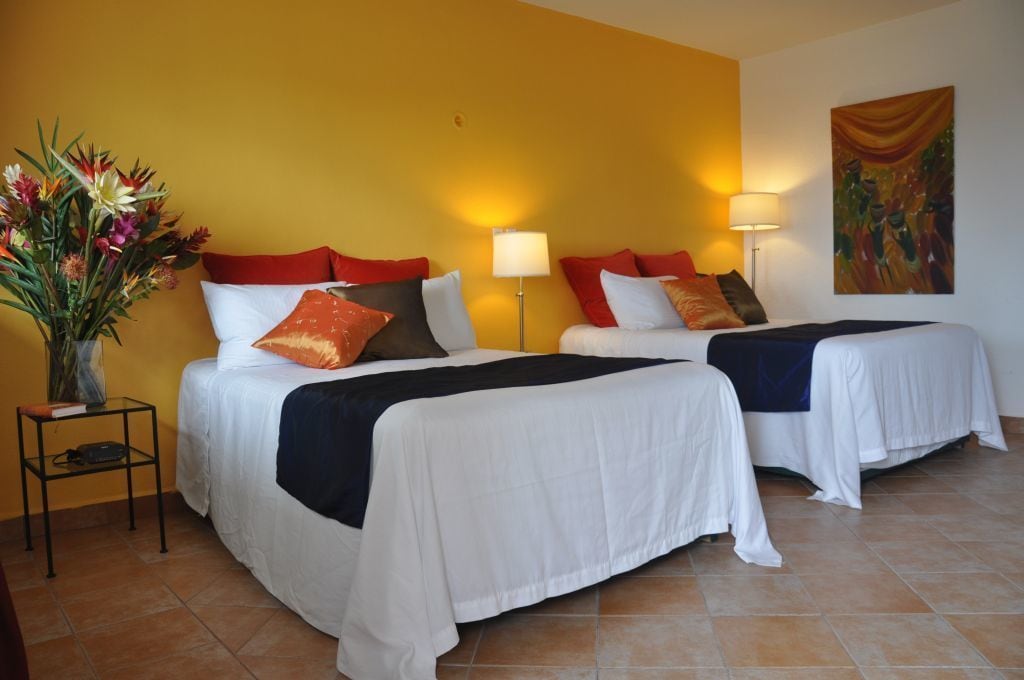 standard room, 2 double beds, courtyard area | 1 bedroom, premium bedding, pillow-top beds, minibar