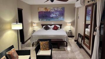 1 chambre, literie de qualité supérieure, surmatelas, minibar