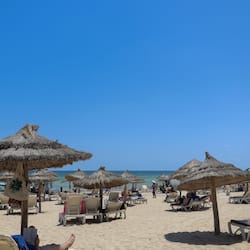 Private beach, sun loungers, beach umbrellas, beach towels