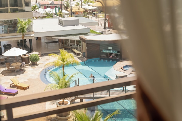 Double or Twin Room, Pool View | Minibar, in-room safe, desk, laptop workspace