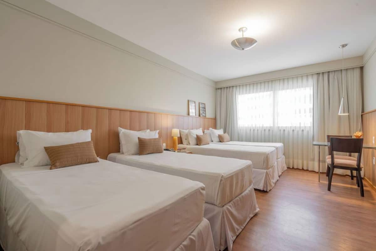 Standard Quadruple Room | Minibar, in-room safe, desk, laptop workspace
