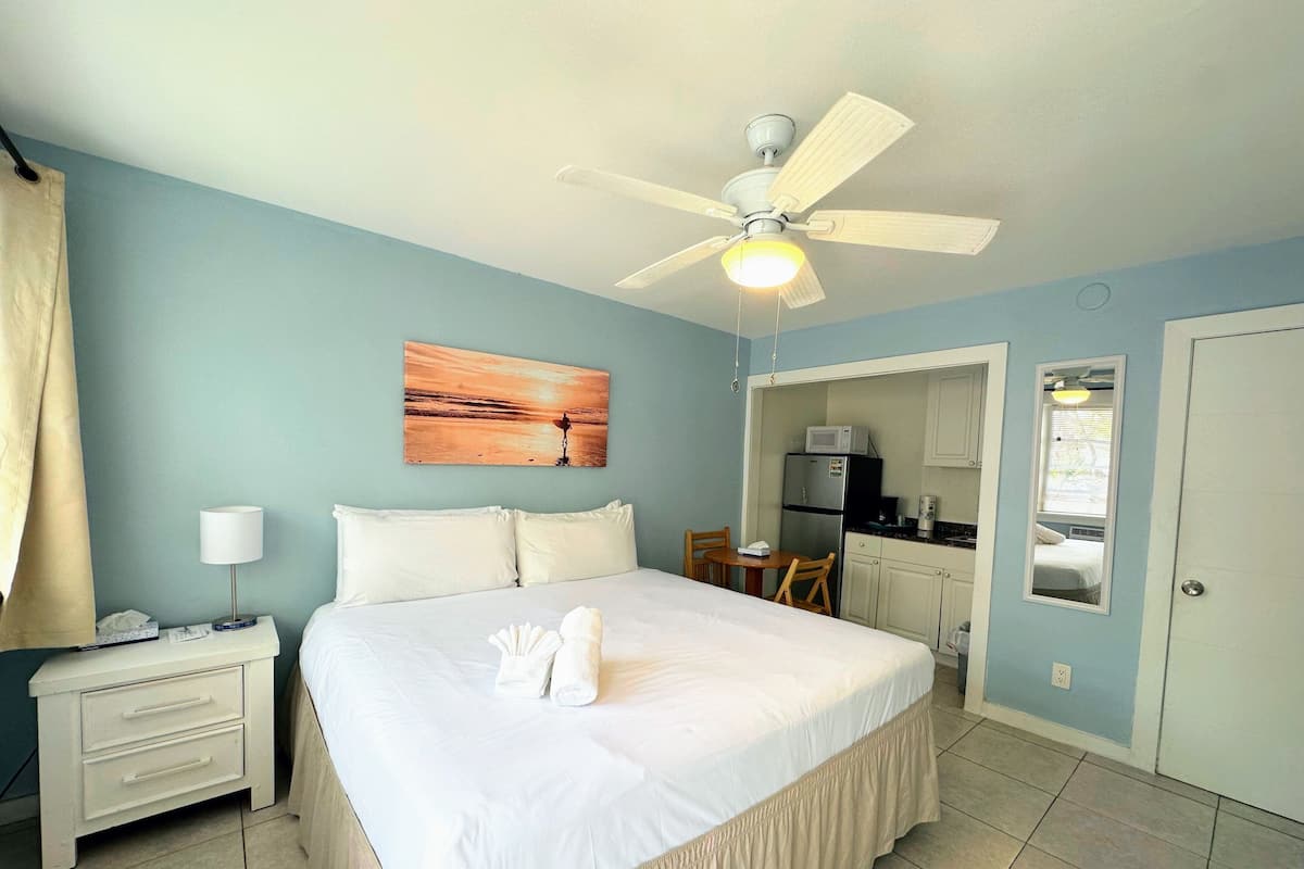 Superior Studio, 1 King Bed, Kitchenette, Courtyard Area | Individually decorated, individually furnished, free WiFi, bed sheets