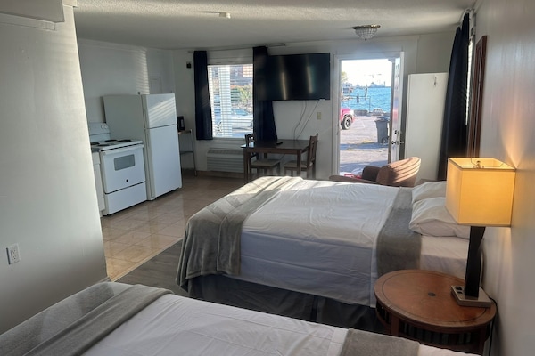 Premier Studio Suite | Premium bedding, pillowtop beds, soundproofing, iron/ironing board