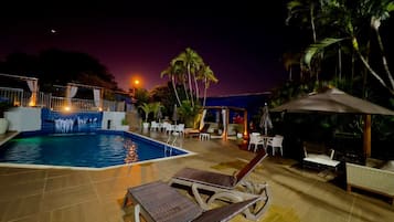 Outdoor pool, open 10:30 AM to 9:00 PM, free cabanas, pool umbrellas