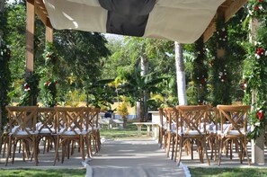 Outdoor wedding area
