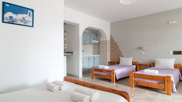 Room (for 5) | Pillow-top beds, in-room safe, desk, iron/ironing board