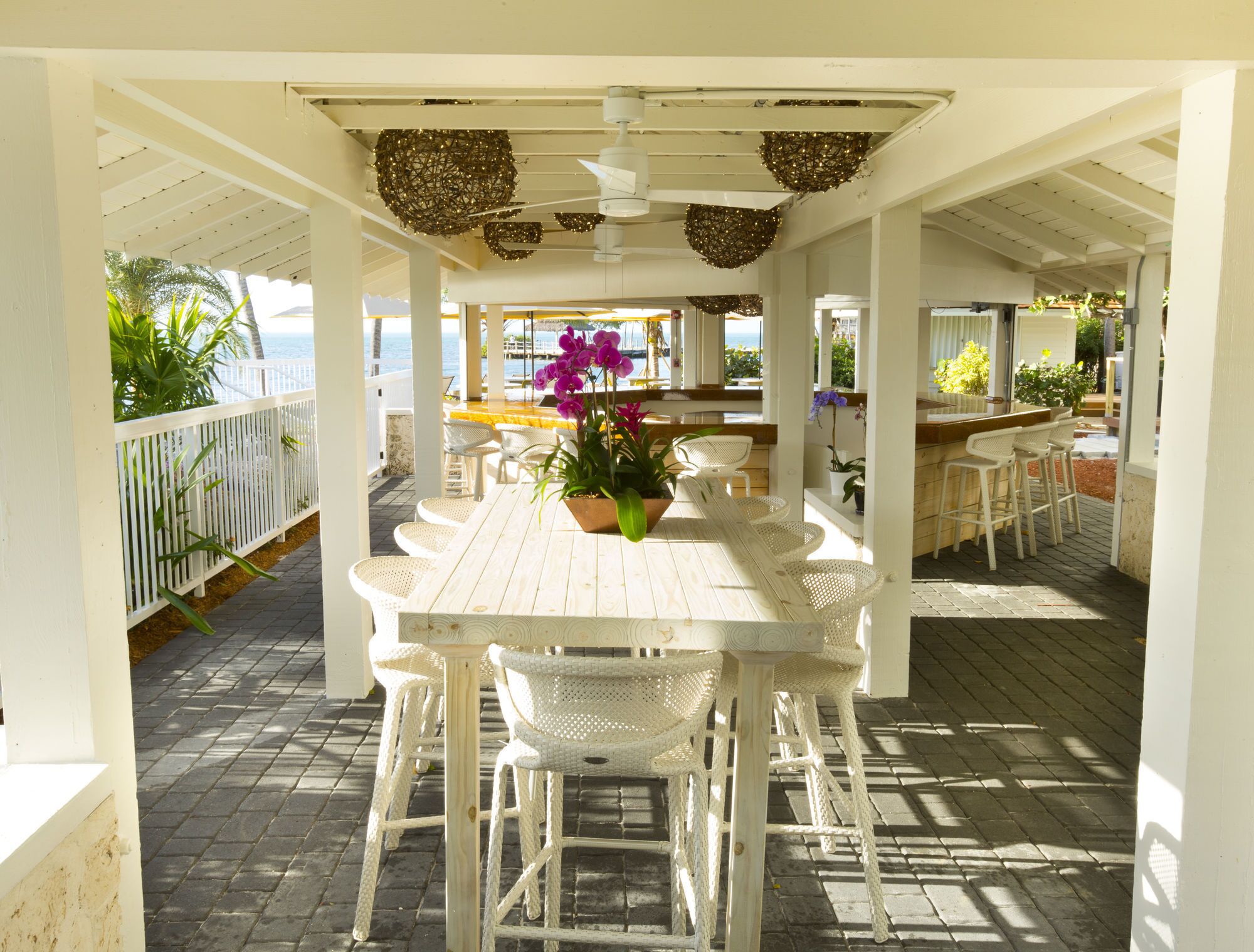 lunch served, beach views