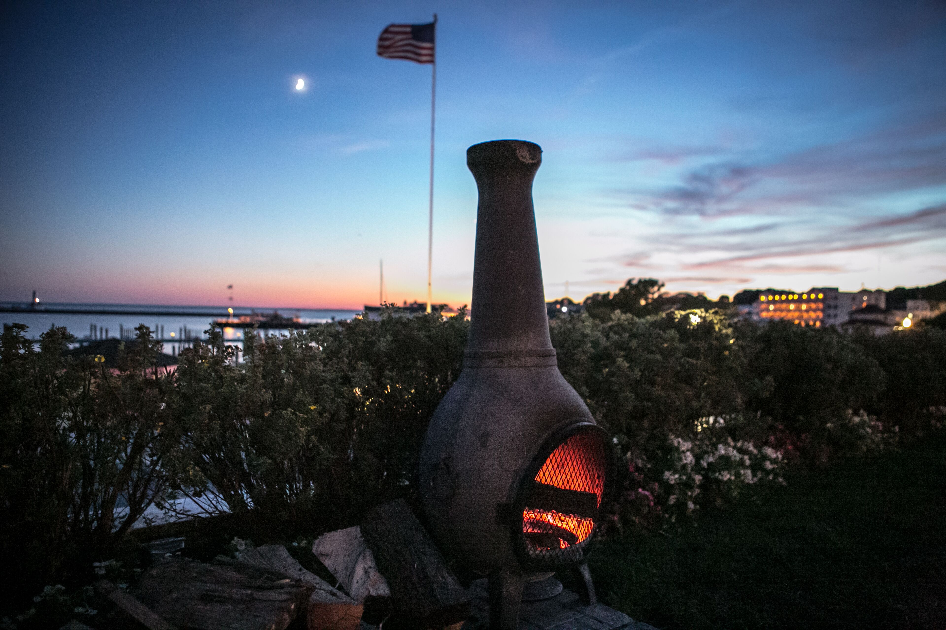 front of property – evening/night