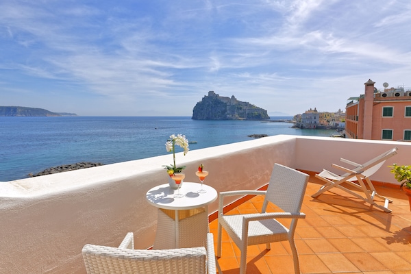 Deluxe Double or Twin Room, Terrace, Sea View | Teres/patio