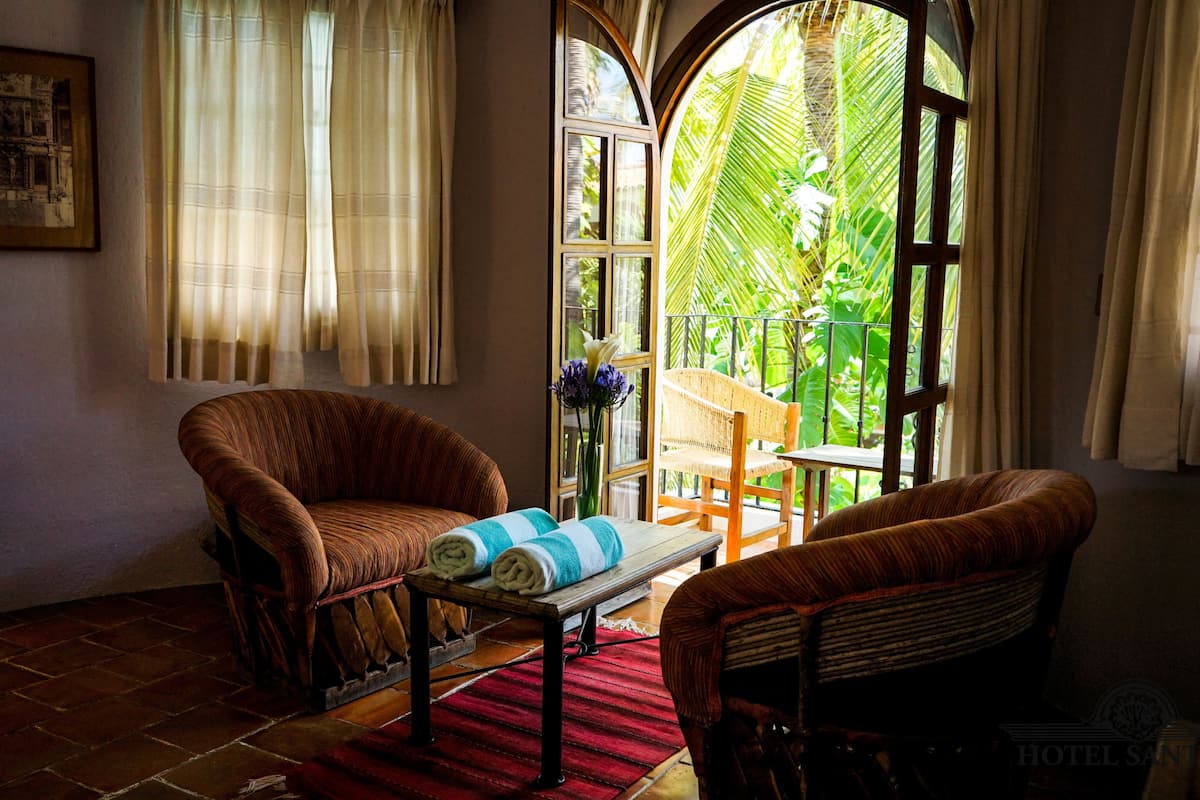 junior suite, 2 double beds | in-room safe, desk, iron/ironing board, bed sheets