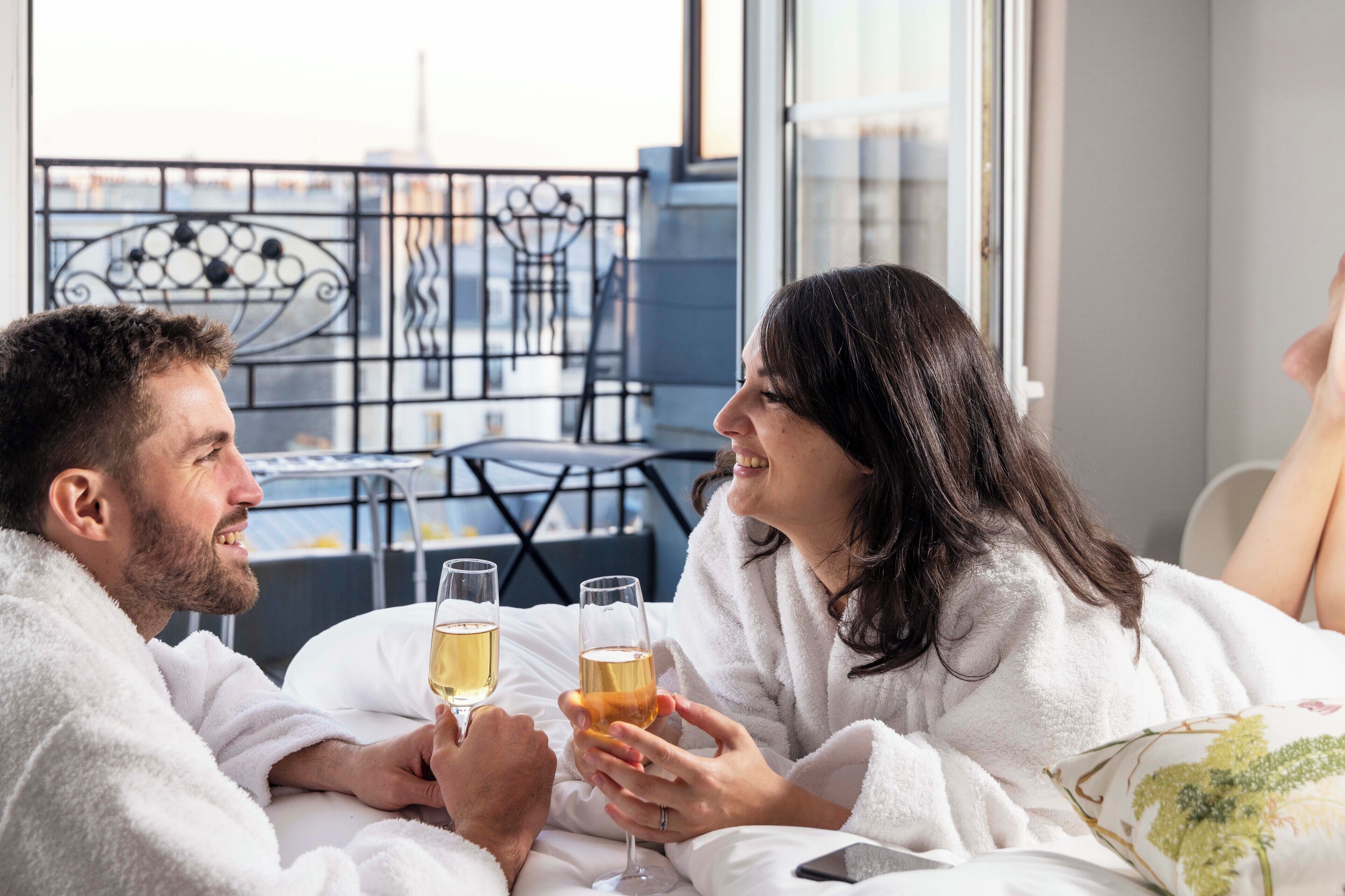Luxury Room, Terrace (View on the Eiffel Tower) | Premium bedding, in-room safe, individually decorated, desk