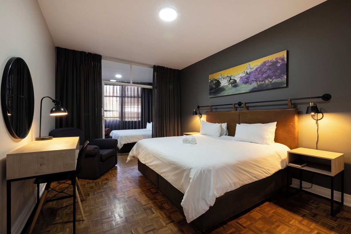 Departamento básico, varias camas | Ropa de cama de alta calidad y camas con efecto memoria