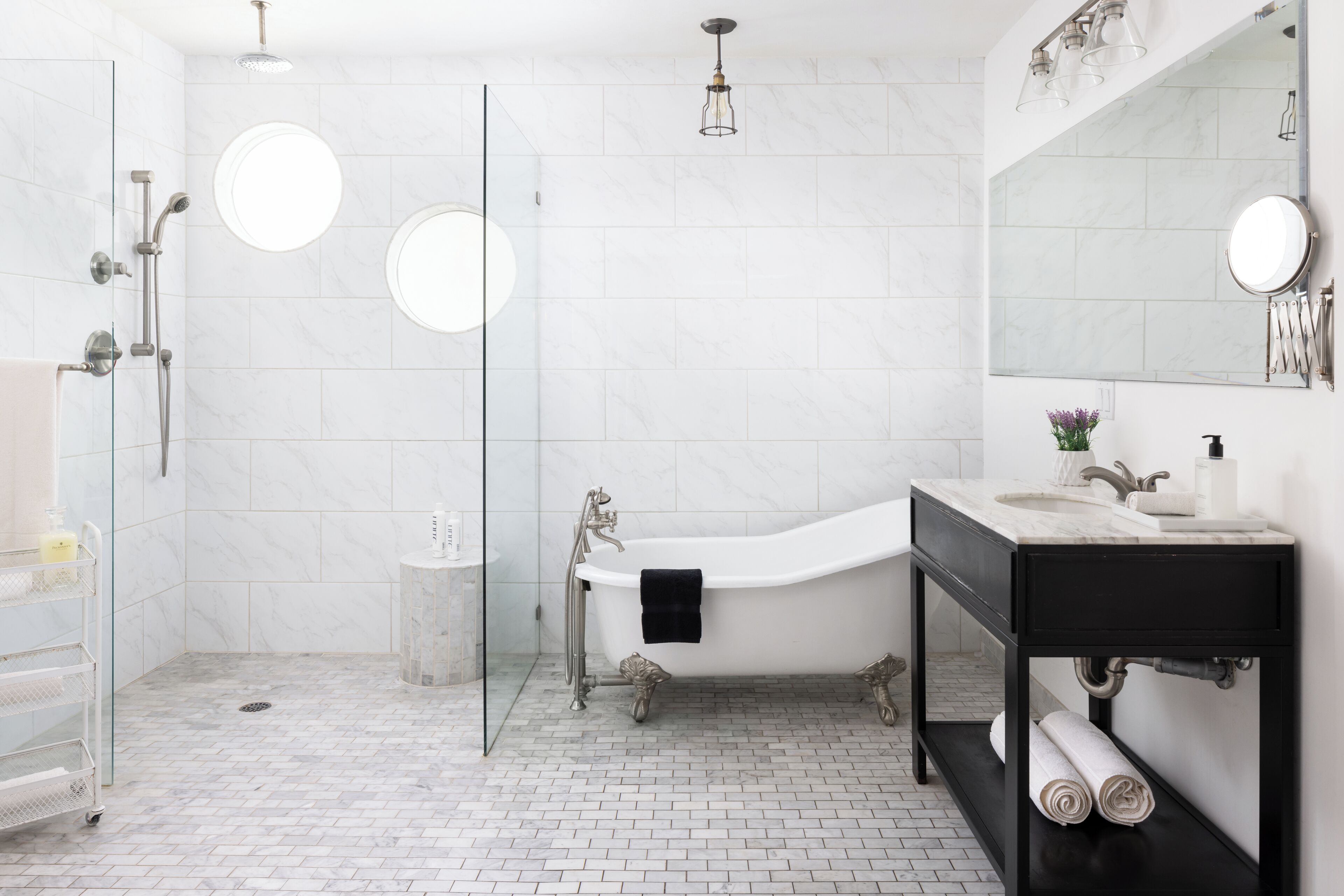 suite, 1 king bed with sofa bed, pool view | bathroom | shower, rainfall showerhead, free toiletries, hair dryer