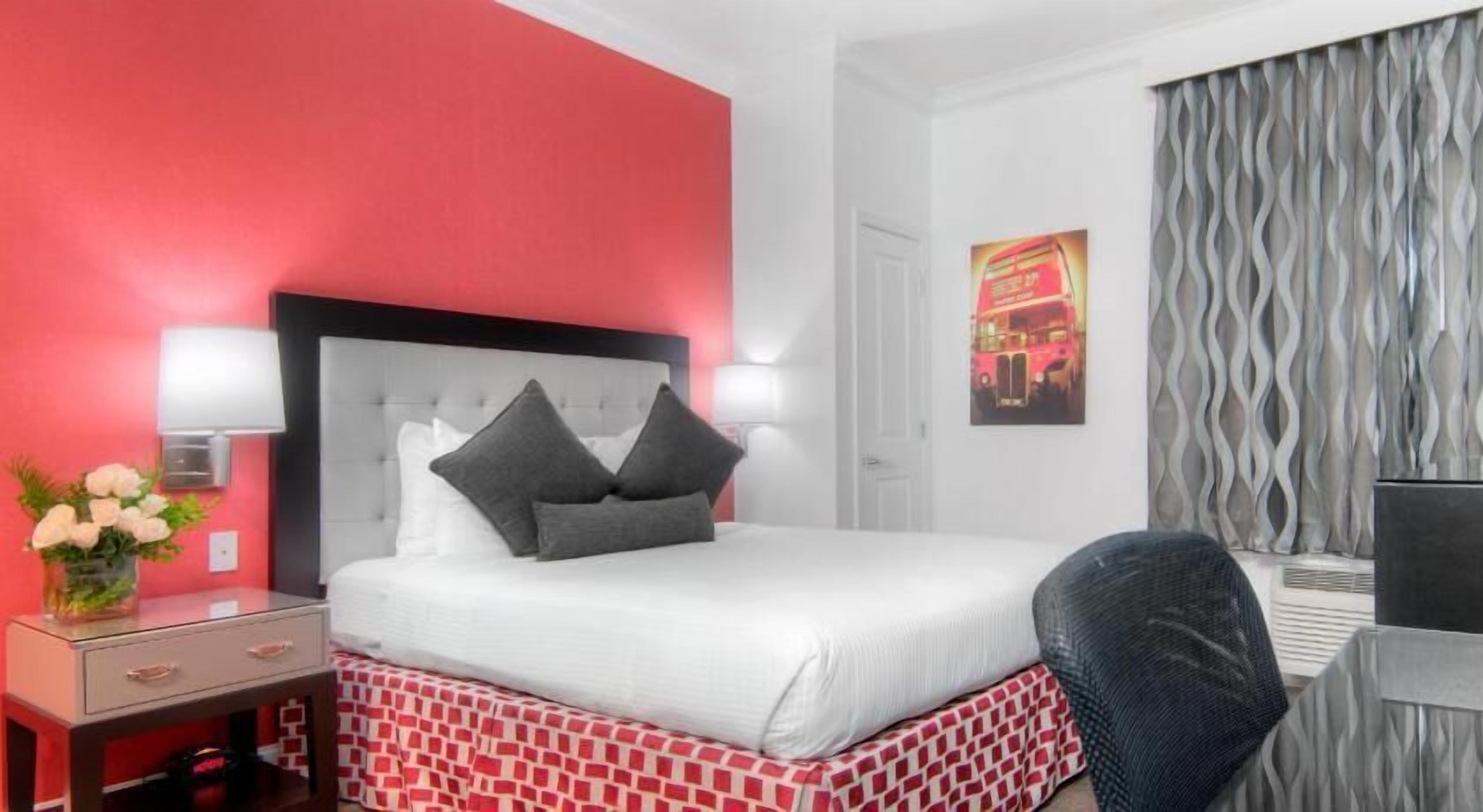 Pillowtop beds, desk, laptop workspace, iron/ironing board