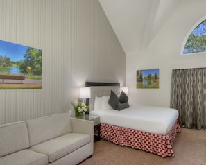 1 bedroom, pillowtop beds, desk, laptop workspace