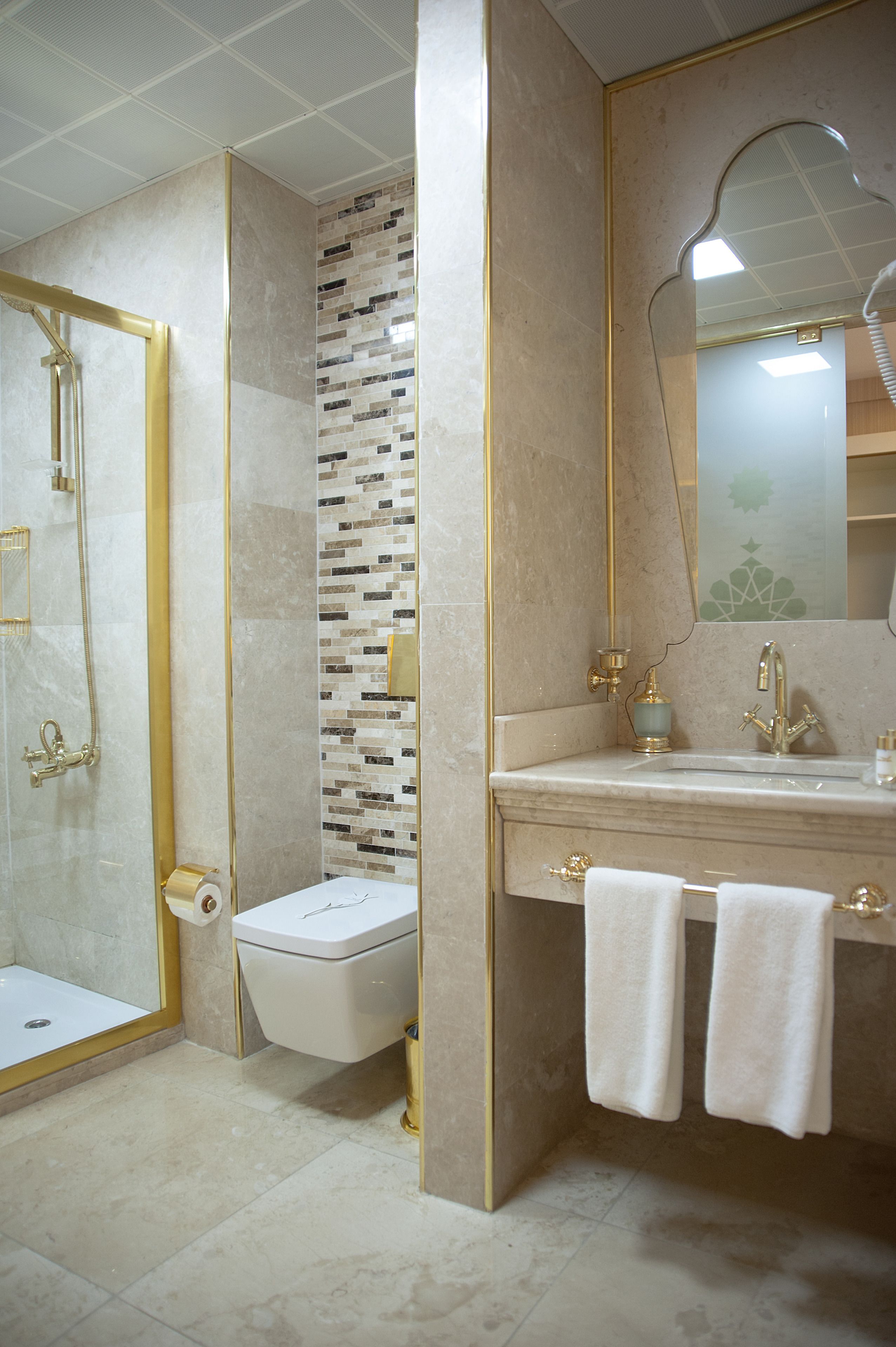 free toiletries, hair dryer, slippers, towels