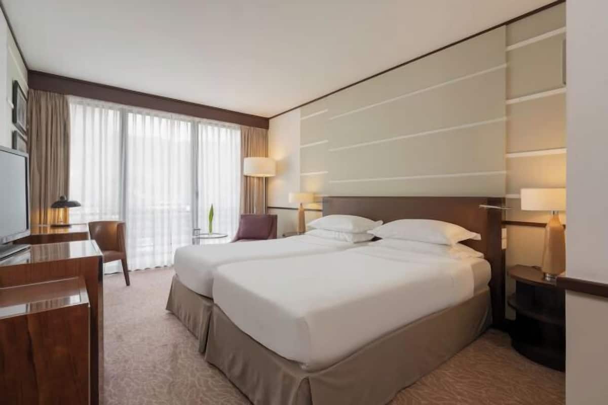1 bilik tidur, peralatan tempat tidur premium, bar mini