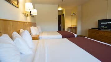 Room, 2 Queen Beds, Non Smoking | Desk, iron/ironing board, free WiFi, bed sheets