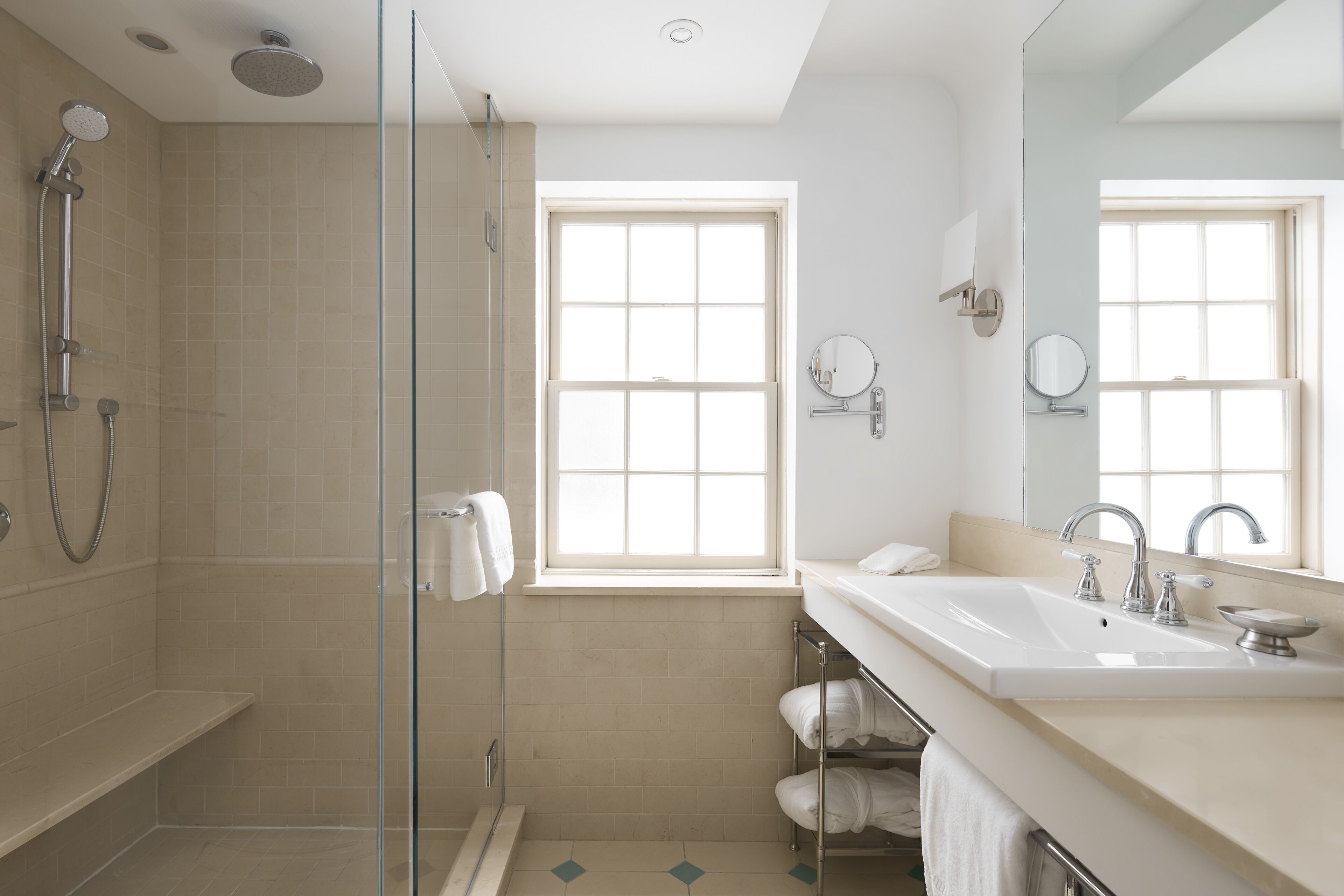 free toiletries, hair dryer, bathrobes, slippers