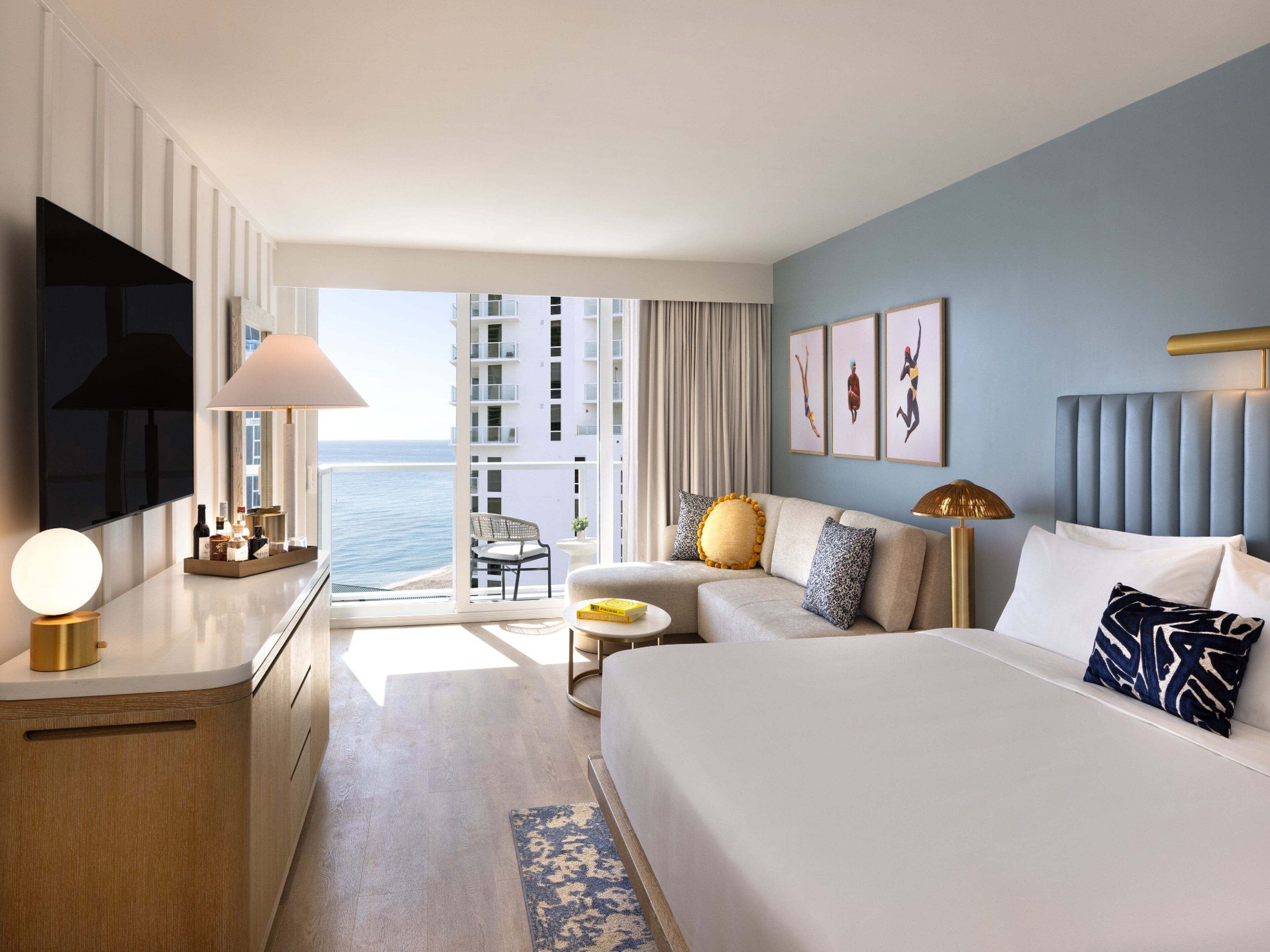 Ocean View King Room with Balcony - NEWLY RENOVATED | 1 bedroom, minibar, in-room safe, individually decorated