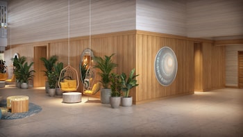 Hotel entrance and lobby at The Sunny