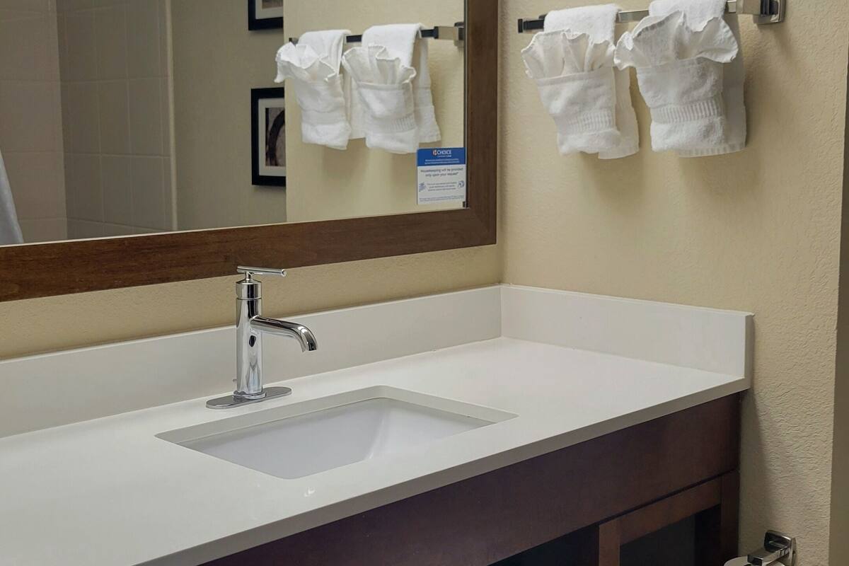 free toiletries, hair dryer, towels, soap