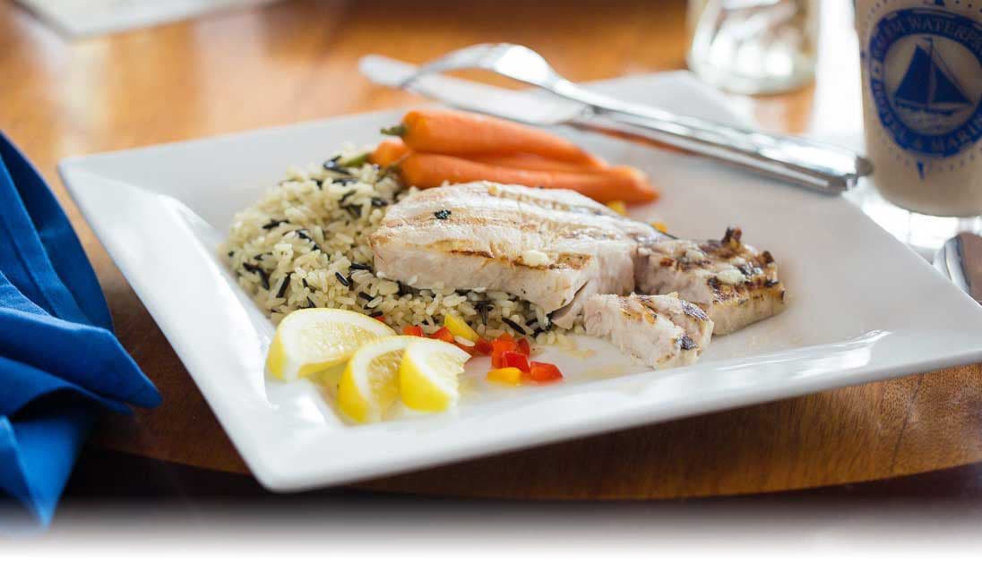 Breakfast, lunch and dinner served