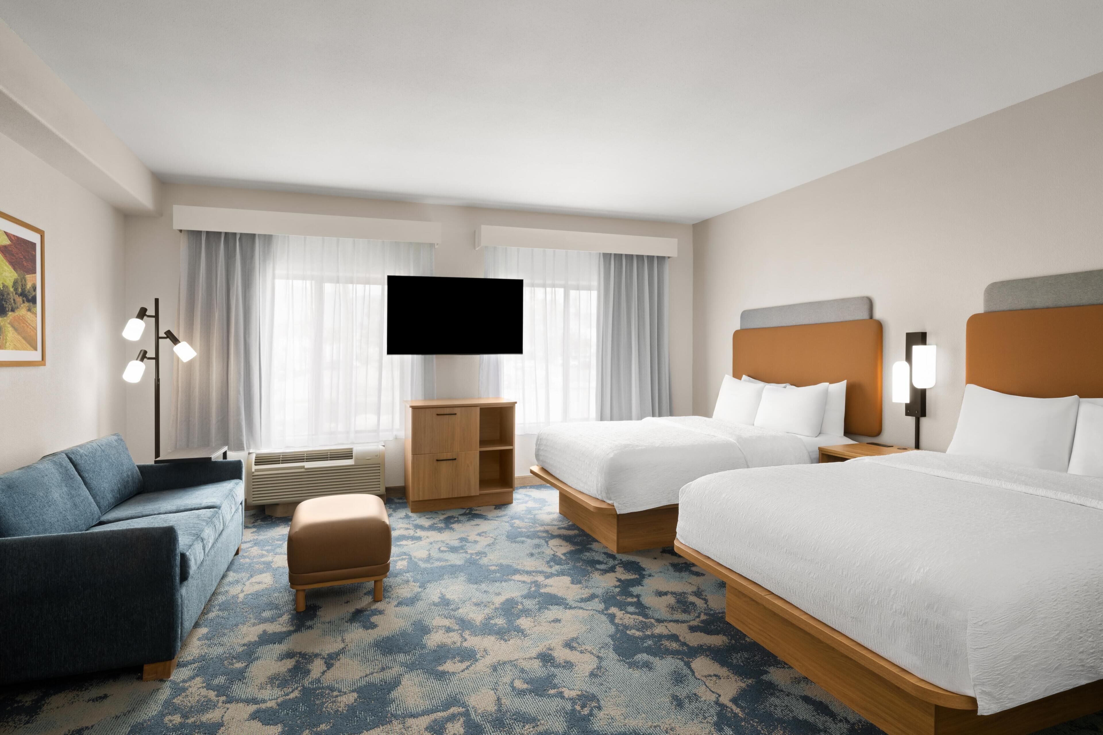 Studio Suite, 2 Queen Beds, Non Smoking | In-room safe, desk, blackout drapes, iron/ironing board