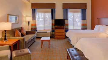 Studio Suite, 2 Queen Beds, Non Smoking | In-room safe, desk, blackout drapes, iron/ironing board