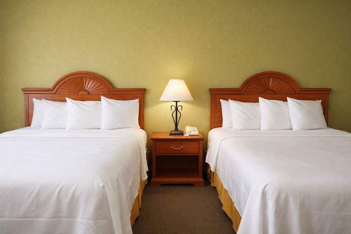 Pillow-top beds, desk, free cots/infant beds, free WiFi