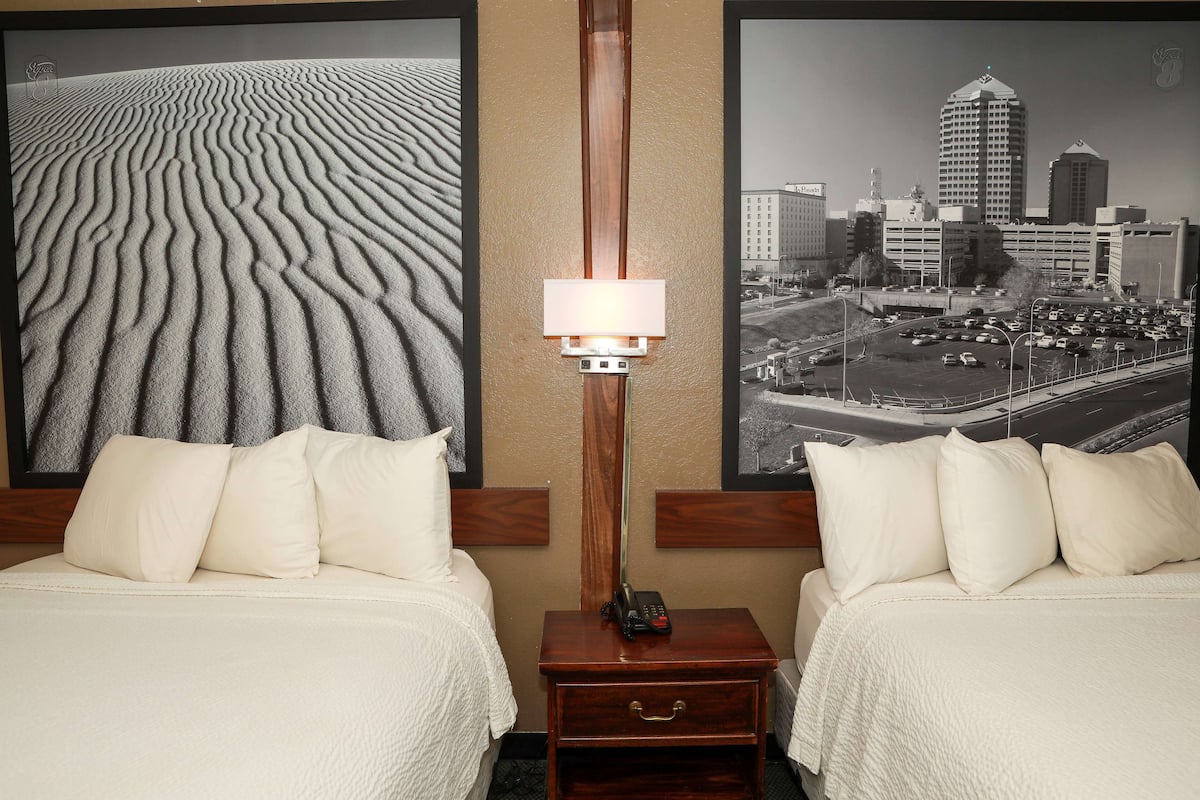 Pillow-top beds, desk, free cots/infant beds, free WiFi