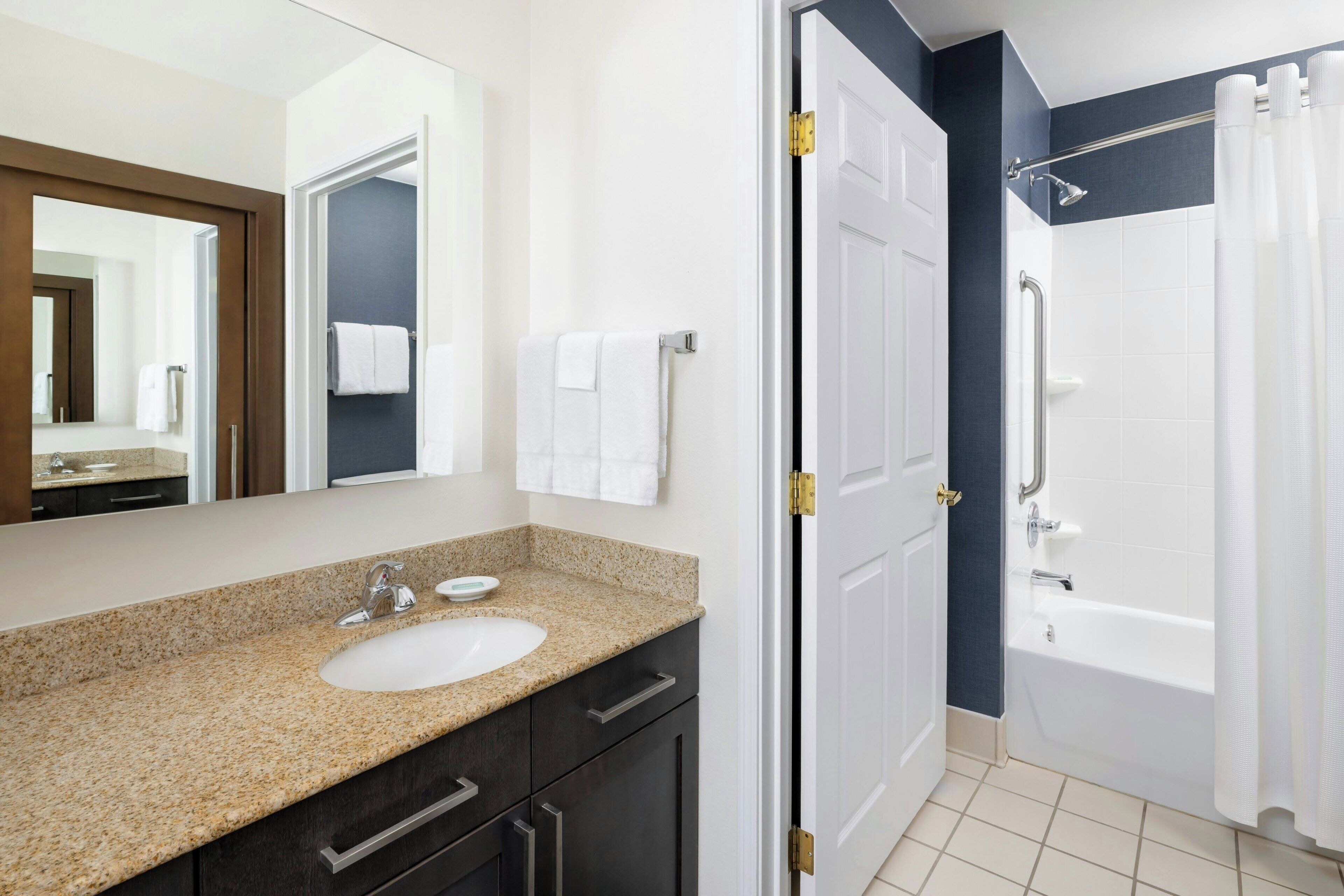 free toiletries, hair dryer, towels