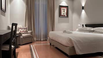 Ropa de cama de alta calidad y minibar