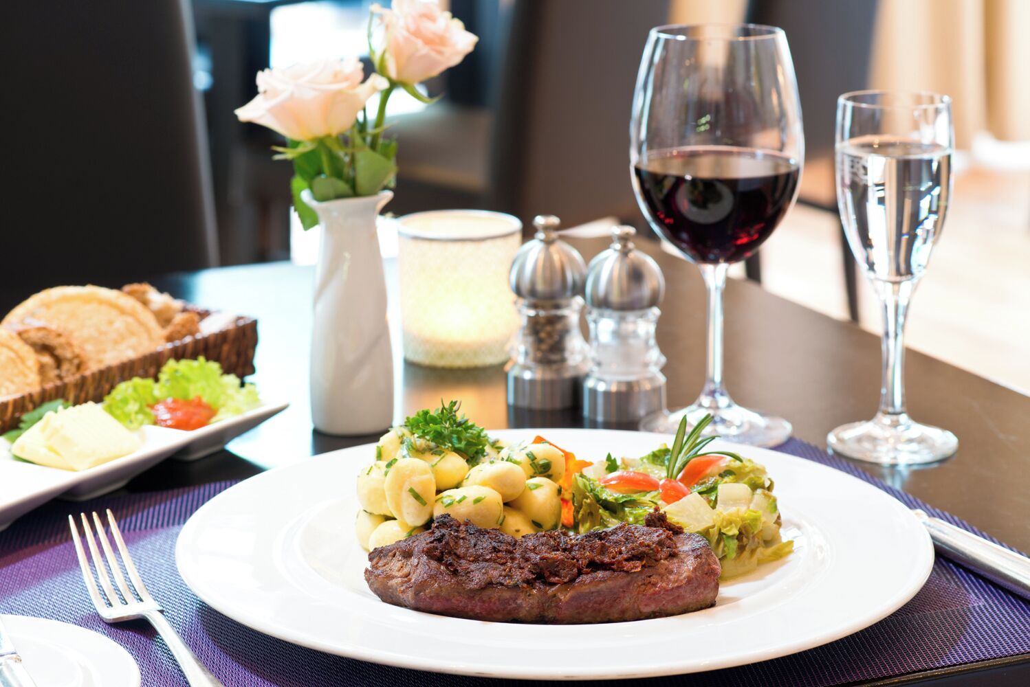 breakfast and dinner served