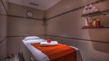 Hot tub, body treatments, aromatherapy, Swedish massages, Thai massages