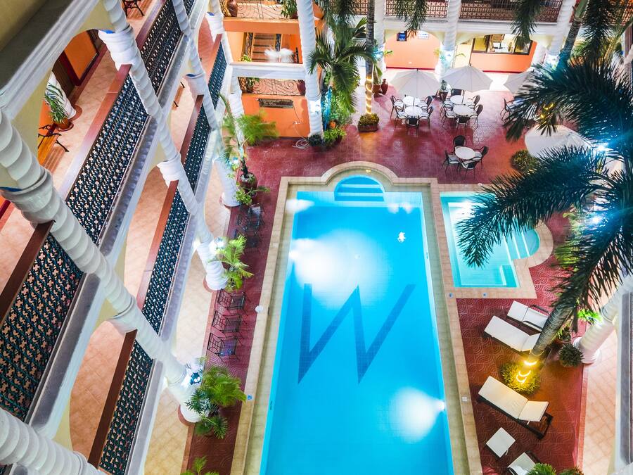 Indoor pool, outdoor pool