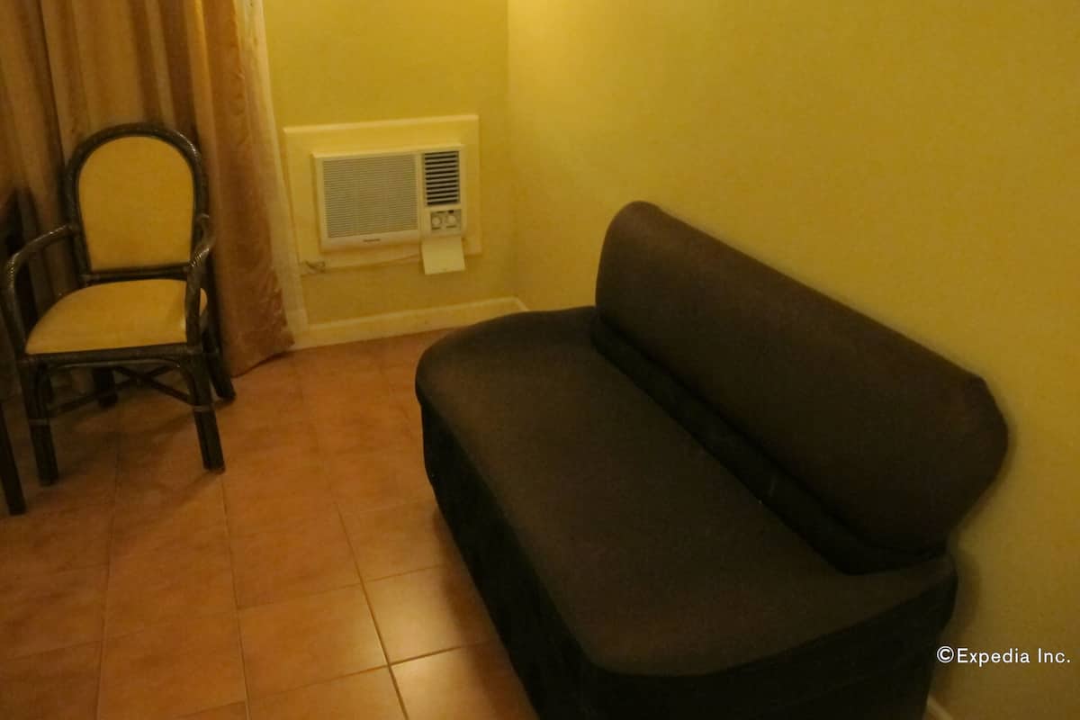 premier room, 1 queen bed | living area | lcd tv