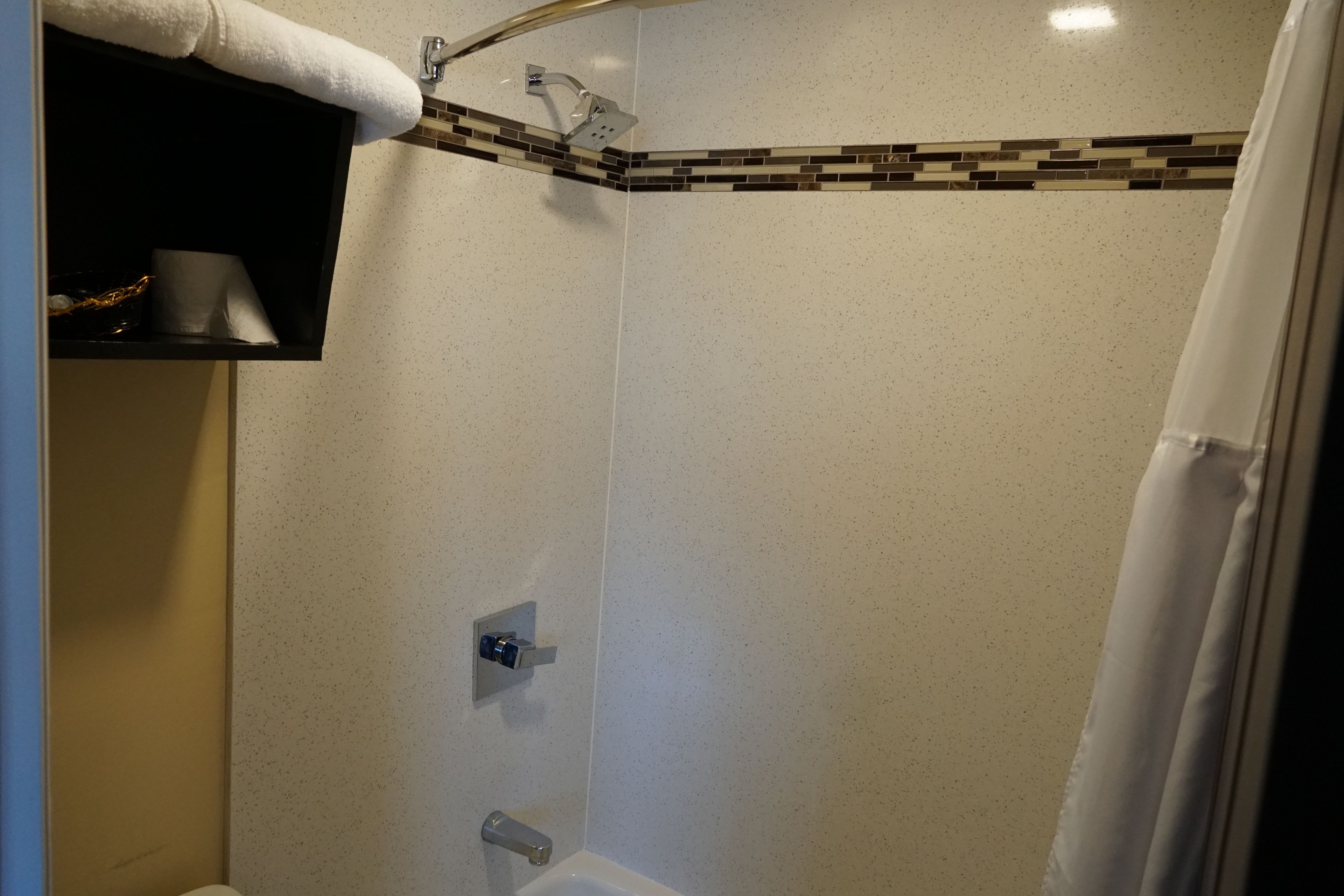 Free toiletries, hair dryer, towels