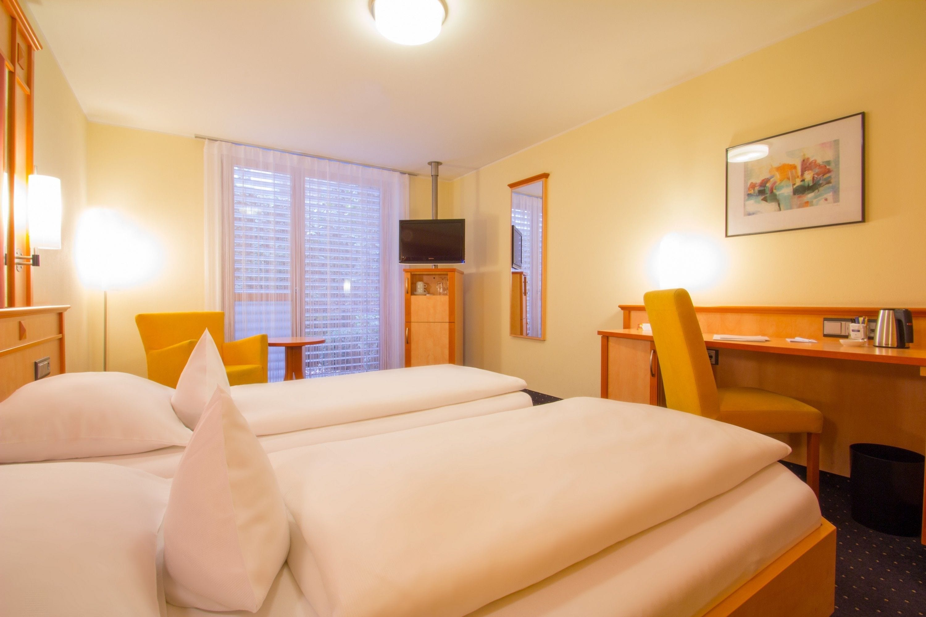 comfort double room | premium bedding, minibar, in-room safe, desk