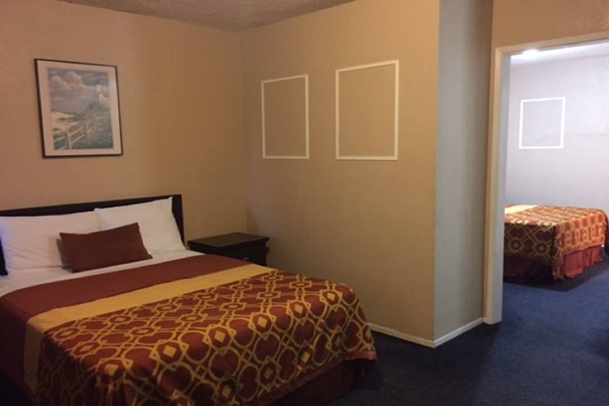 Blackout drapes, iron/ironing board, free WiFi, bed sheets