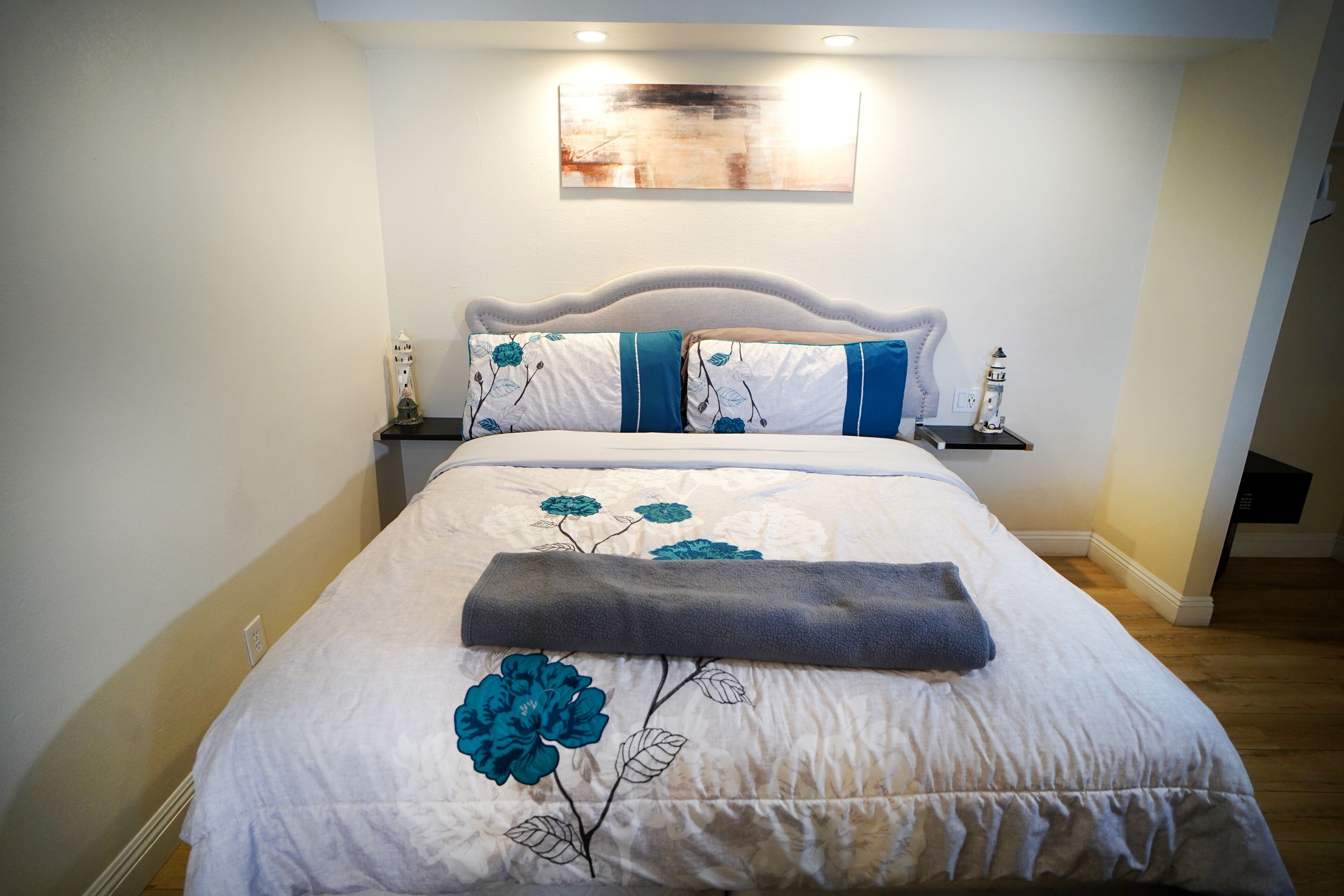 Blackout drapes, iron/ironing board, free WiFi, bed sheets