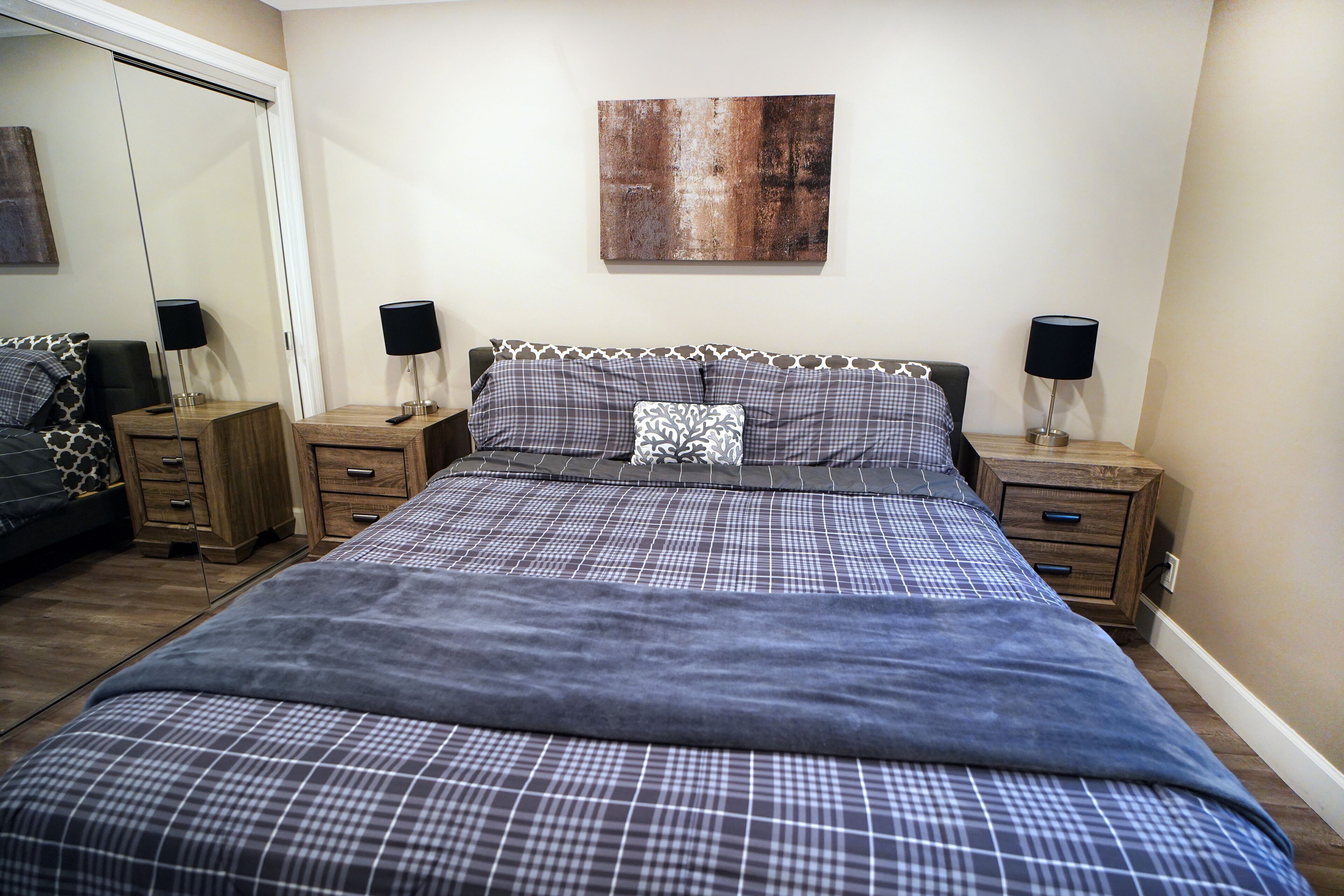 Blackout drapes, iron/ironing board, free WiFi, bed sheets