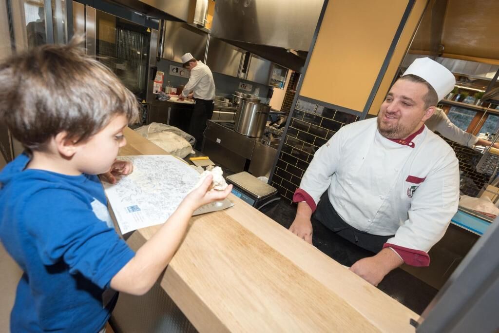 breakfast, lunch, dinner served; italian cuisine