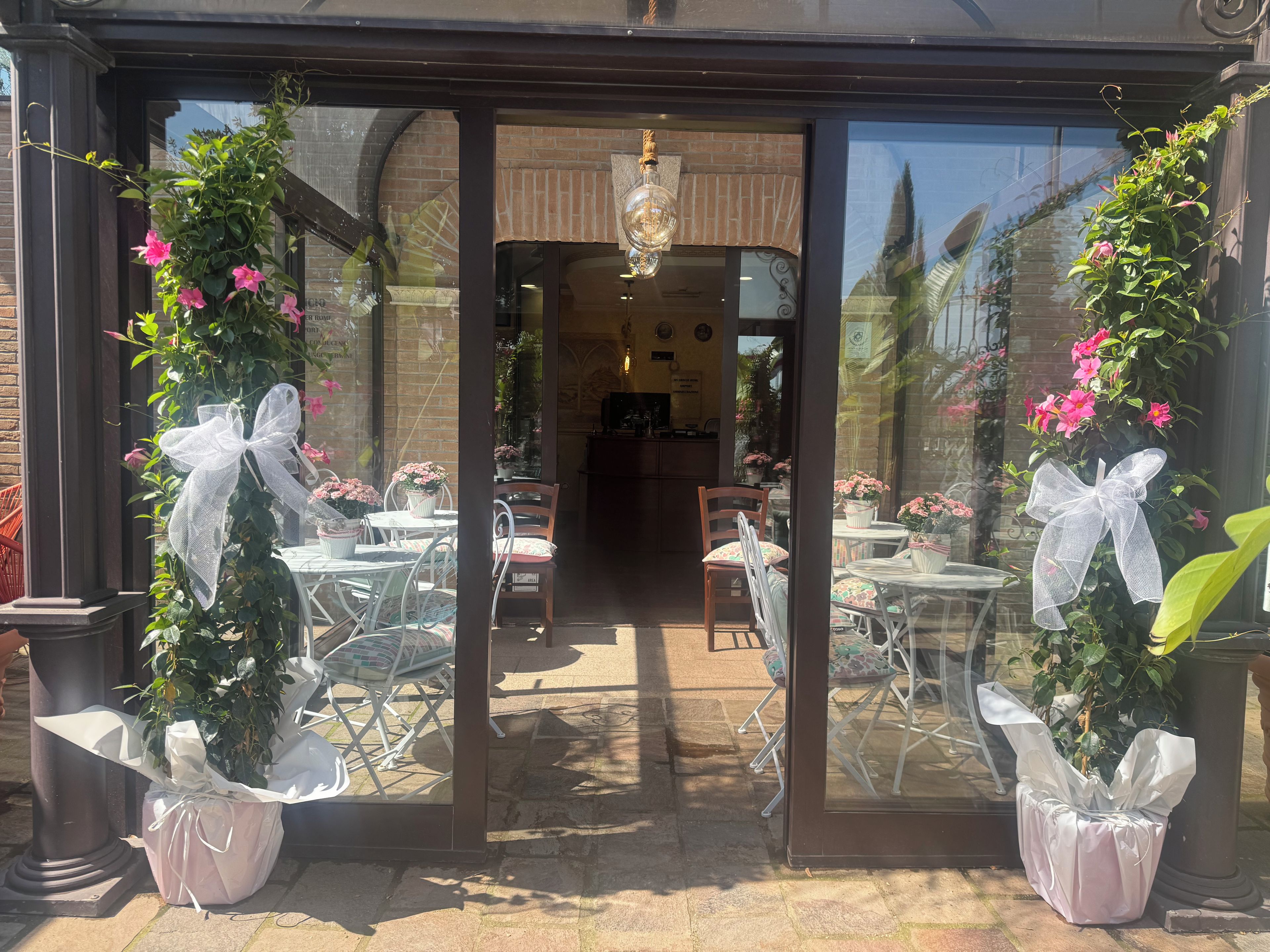 Outdoor wedding area
